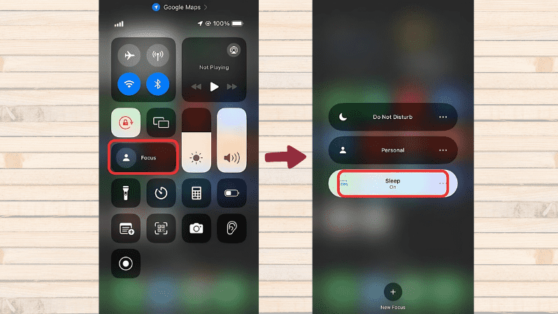 iPhoneのスリープフォーカスモードの使い方
