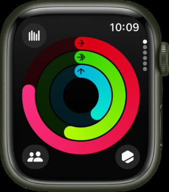 アクティビティリングApple Watchの心拍数画面...